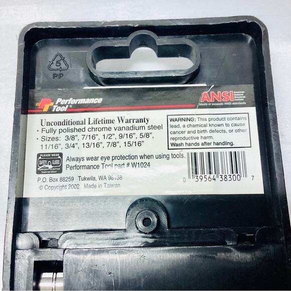 Performance Tool 10-Piece 3/8-Inch Drive 12 Point SAE Deep Socket - Picture 4 of 4